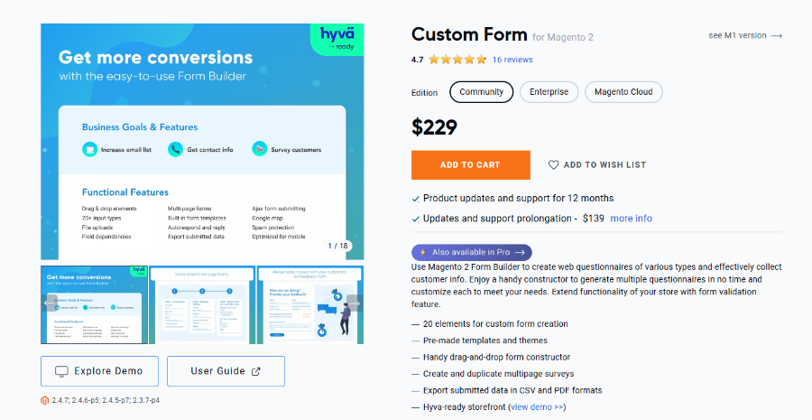 Amasty Custom Form Builder Module