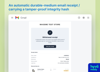 Automatic withdrawal email receipt for the customer - Magento 2