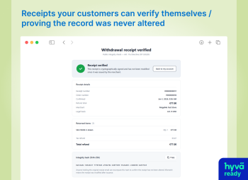 Customer-verifiable email receipt - EU Withdrawal Pro